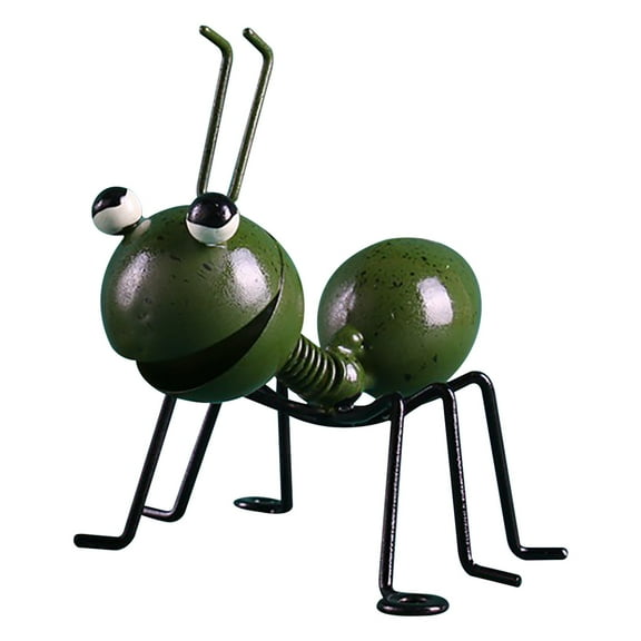 Metal Ant Wall Art, Gaqring Colorful 3D Iron Sculpture Home Decor, Set of 4 Lifelike Garden Ornaments Indoor Outdoor Decoration Gift, Green