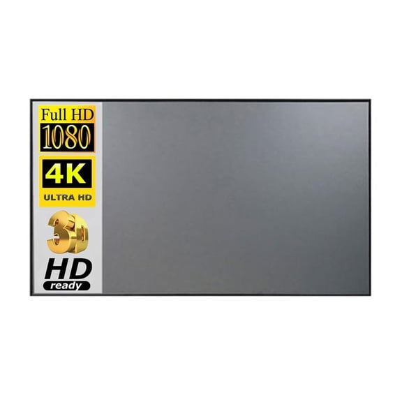 Metal Anti-Light 16:9 Scale Projector Screen 60 84 100 120 133 Inches Portable Home Outdoor Office HD Projection Curtain ,Wrinkle-Free