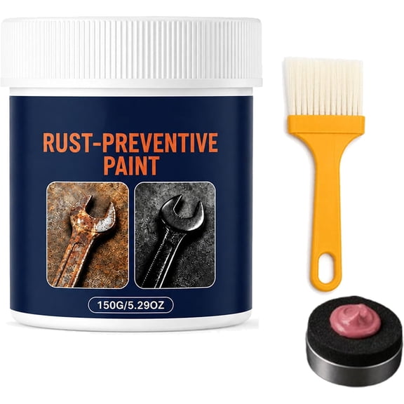 Metal Anti-Rust Paint Paste, Metal Rust Protection Coating, Includes Brush, Anti-Rust Coating, Easy Application, Tools & Hardware, Protective Finish