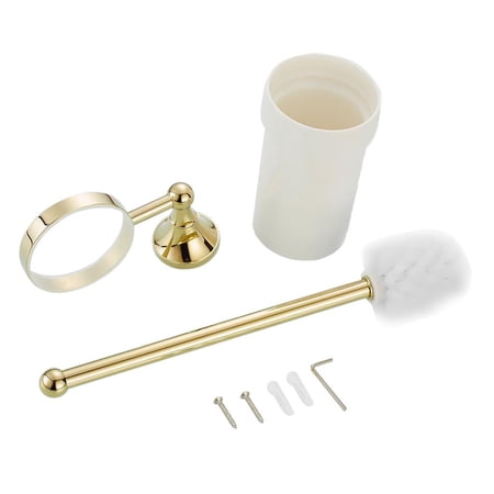 Metal Antique Bathroom Toilet Brush Holder Brush with Ceramic Cup