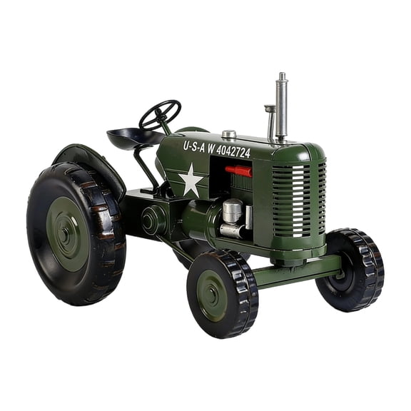 Metal Antique Vintages Car Model Classical Car Model Desktop Ornament Tractor Model