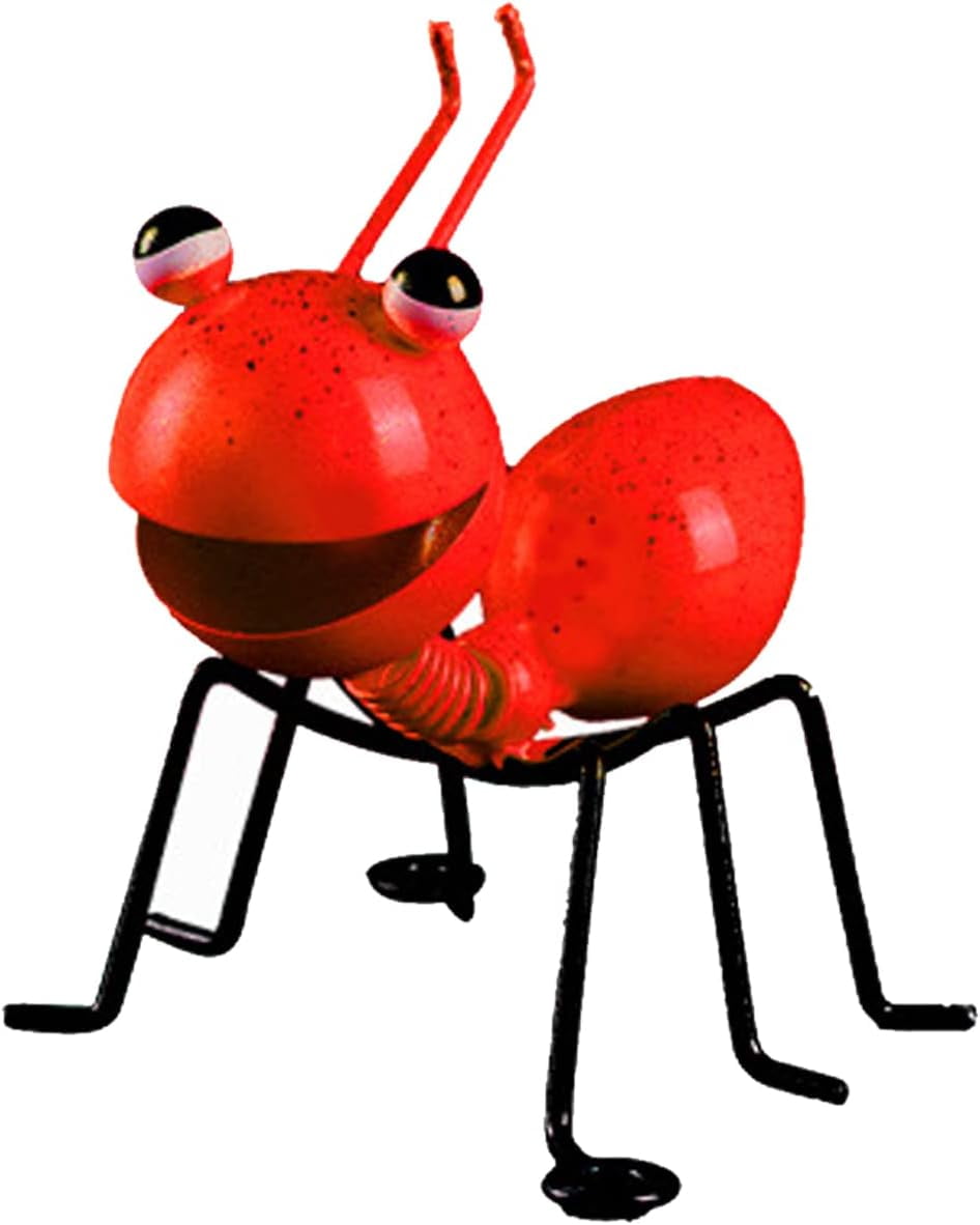 Metal Ants Garden Decor,Indoor or Outdoor Art Wall Sculptures,Patio Lawn Garden Ornaments Wall Decorations (Red)