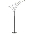 thumbnail image 1 of Metal Arc Floor Lamp with Integrated LED Light, Brown- Saltoro Sherpi, 1 of 5