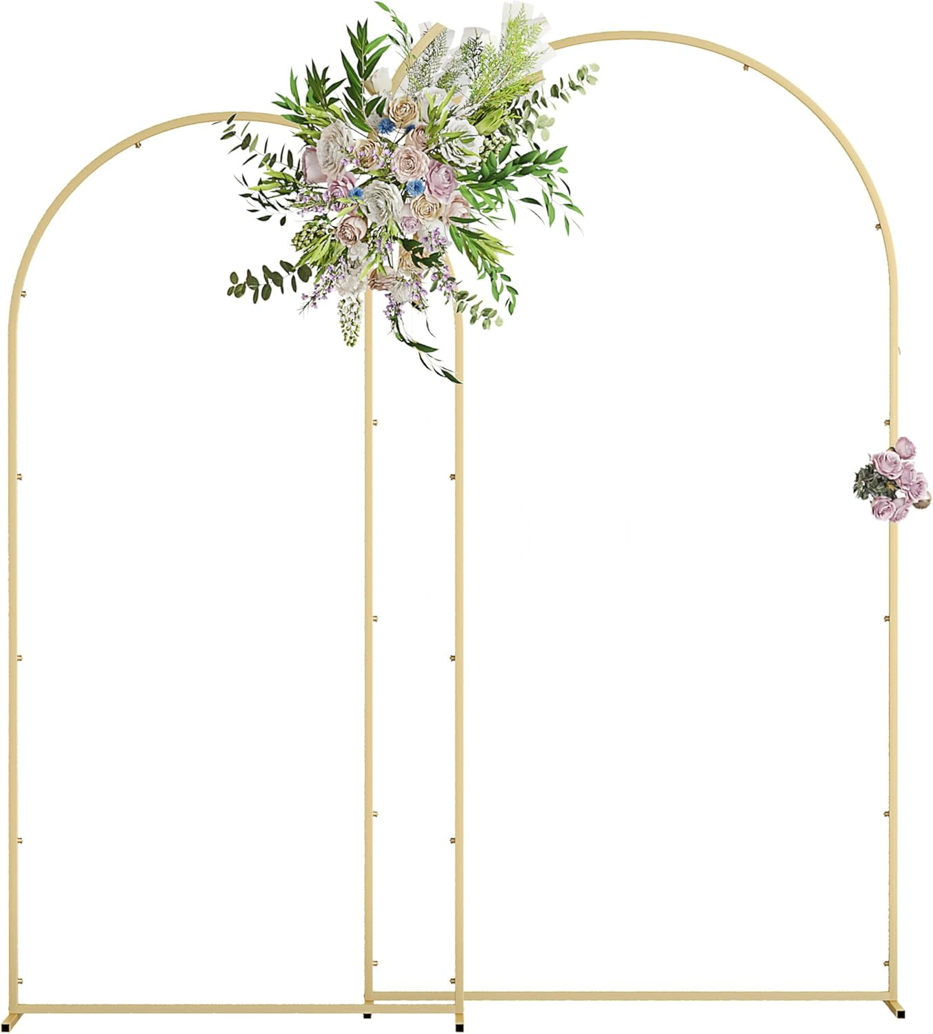 Wedding Arch Backdrop Stand Set Of 3 White Metal Arched Backdrop Stand 7.2FT & 6 - View #7