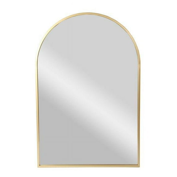 Metal Arch Wall Mirror, Matte Gold