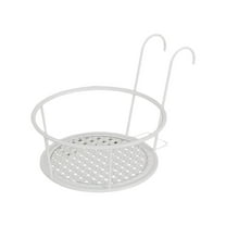 Metal Art Hanging Flower Pot Holder Garden Rack Over Rail Fence Planter For Patio