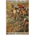 thumbnail image 1 of Metal Art Outdoor Bicycle Race Everything Will Kill You So Choose Something Fun Sign Vintage Metal Signs Room Decor Aesthetic Wall Art Tin Sign Gift for Garage Room Man Cave Bar 12x16 Inch, 1 of 5