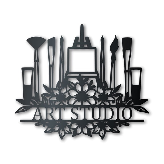 Metal Artist Easel Wall Art | Art Studio Metal Sign | Indoor Outdoor 36