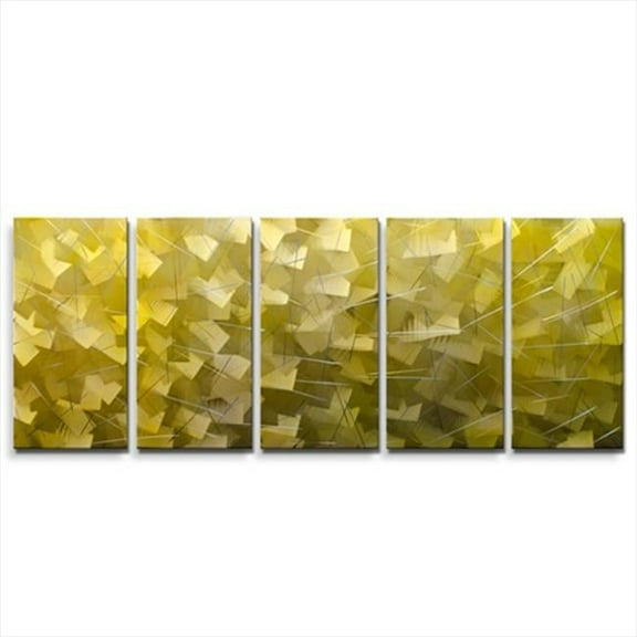 Metal Artscape MA10096 59 X 24 in. Nirvana 5-Paneled Handmade Metal Wall Art