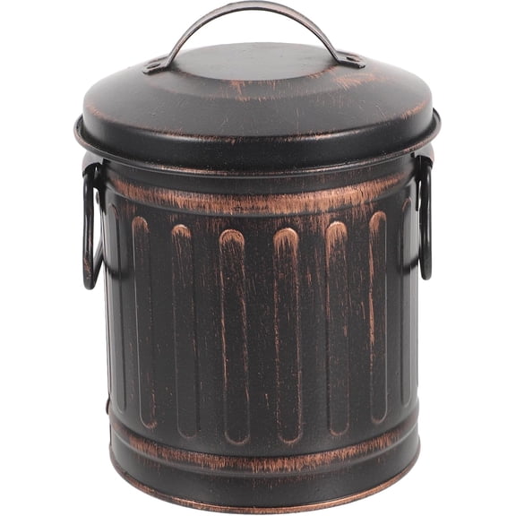Metal Ash Bucket with Lid for Fireplaces, Wood Stoves, 7.48 x 5.12 x 13 inches