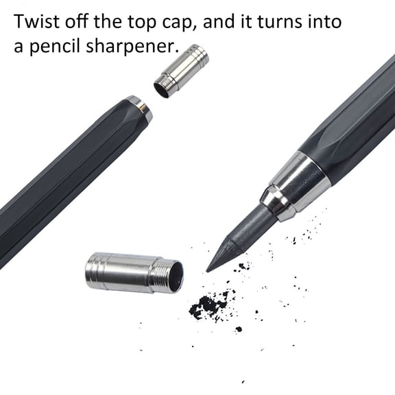 Metal Automatic Mechanical Pencil | Ink Resistant Acid-Free Thick High Density Paper, Office Craft Stationery