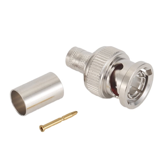 Metal BNC Plug RG58 RG59 RG60 Transfer Connector Male Crimp Connectors For and Computer Equipment