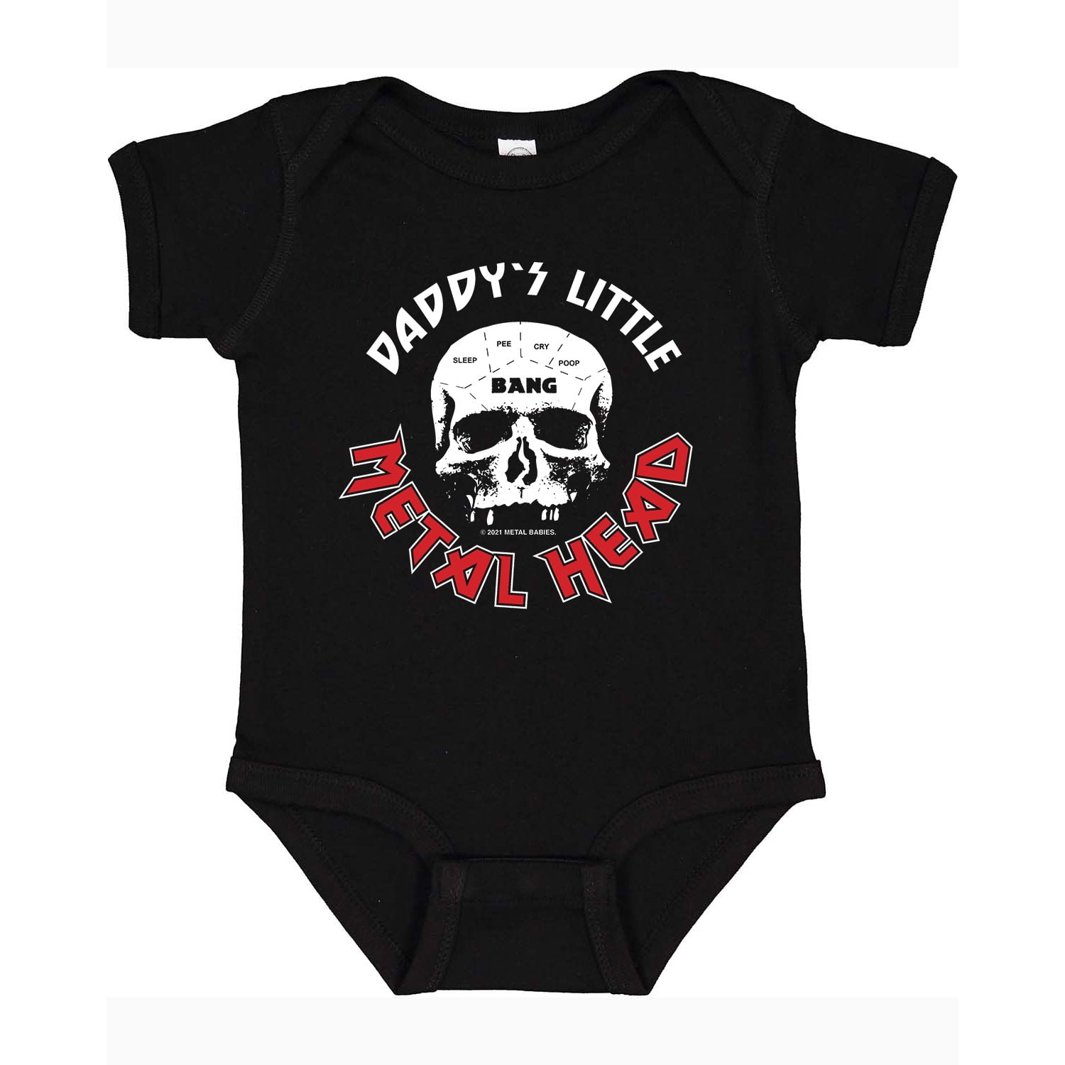 Metal Babies Daddies Little Metalhead Infant Baby Onesie-0-6 Months