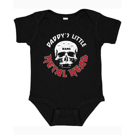 Metal Babies Daddies Little Metalhead Infant Baby Onesie-12-18 Months