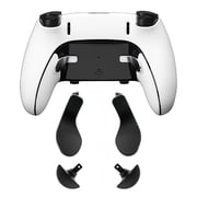 Metal Back Paddle Kit for PS5 Edge Elite Controller - 4PCS Set with Magnetic Attachment, Short & Long Paddles for Enhanced Gaming Performance-Black