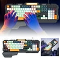 Metal Backlit Wrist Rest Gaming Keyboard With Wired Floating And