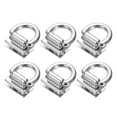 thumbnail image 1 of Metal Bag Connector with D Ring, 6Pack 18mm Purse Bridge Hanger Buckle with Screws (Silver Tone), 1 of 5