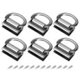 thumbnail image 1 of Metal Bag Connector with D Ring, 6Pack 28mm Purse Bridge Hanger Buckle with Screws (Dark Silver), 1 of 5