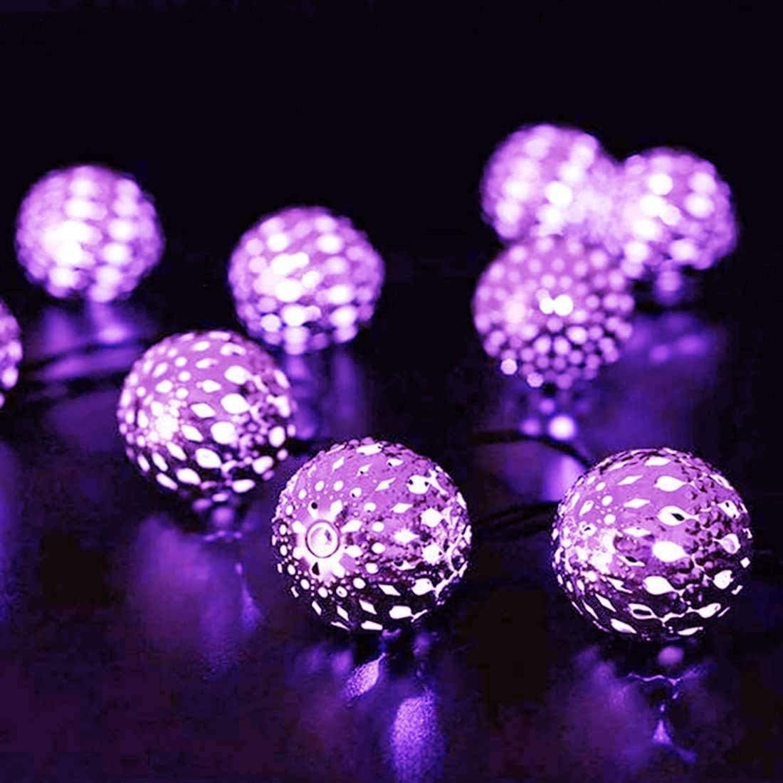 Metal Ball String Lights, Metal Ball Garden Lights 3.5M 10LED Metal Ball String Lights Indoor Outdoor Fairy Globe String Lights