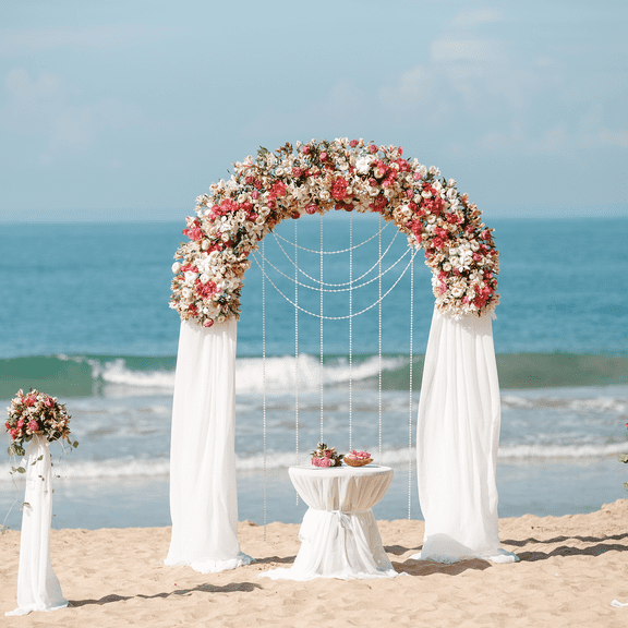 Metal Balloon Arch Bracket Decoration, Indoor Outdoor Arch Frame for Birthday Wedding Graduation Decoration and Event Party Supplies, Baby Party Photo Background