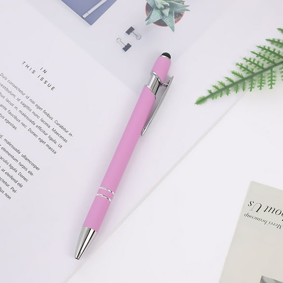 Metal Ballpoint Pen, Stylus Pen, Touchscreen Compatible Writing Pen with Smooth Ink Flow, 0.5mm Fine Tip, Metal Body, Long-Lasting Ink, Comfortable Grip, Ideal for Office and Personal Use