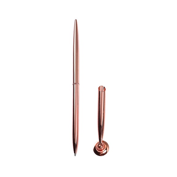 Metal Ballpoint Pen with Metal Pen Stand for Office Desk Hotel Reception Signing Pen Guest Sign in Pen for Wedding