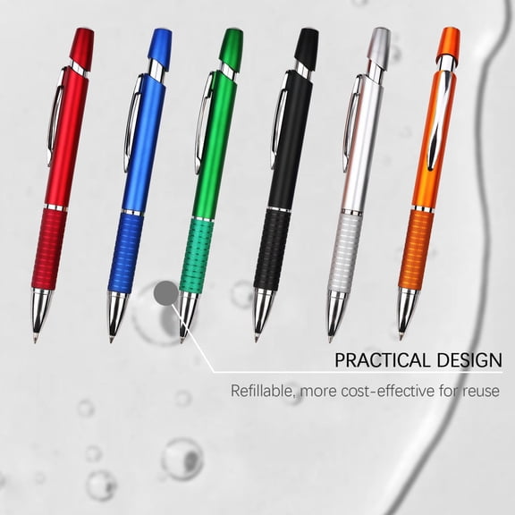 Metal Ballpoint Pens 3 Pack with 3 Extra Refills 1.0mm Medium Point Black Ink Executive Pens for Journaling Business Office Flight Attendants