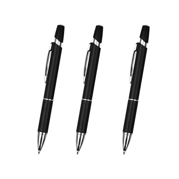Metal Ballpoint Pens Set Black Ink 1.0mm Refillable Smooth Writing Pens Luxury Barrel Pens Set for Office Business Journaling Signature Gift for Professionals Teachers
