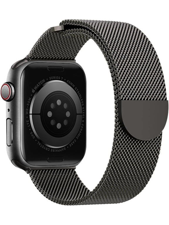 Metal Band Compatible with Apple Watch Bands 38mm 40mm 41mm 42mm 46mm 44mm 45mm 49mm Women Men,Adjustable Magnetic Stainless Steel Mesh Strap for iWatch Ultra/Ultra 2,Series 10 9 8 7 6 5 4 3 2 1 SE