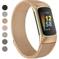 thumbnail image 1 of Metal Bands for Fitbit Charge 5 Band for Women Men, Magnetic Clasp Stainless Steel Mesh Loop Bands for Fitbit Charge 5,Silver, 1 of 13