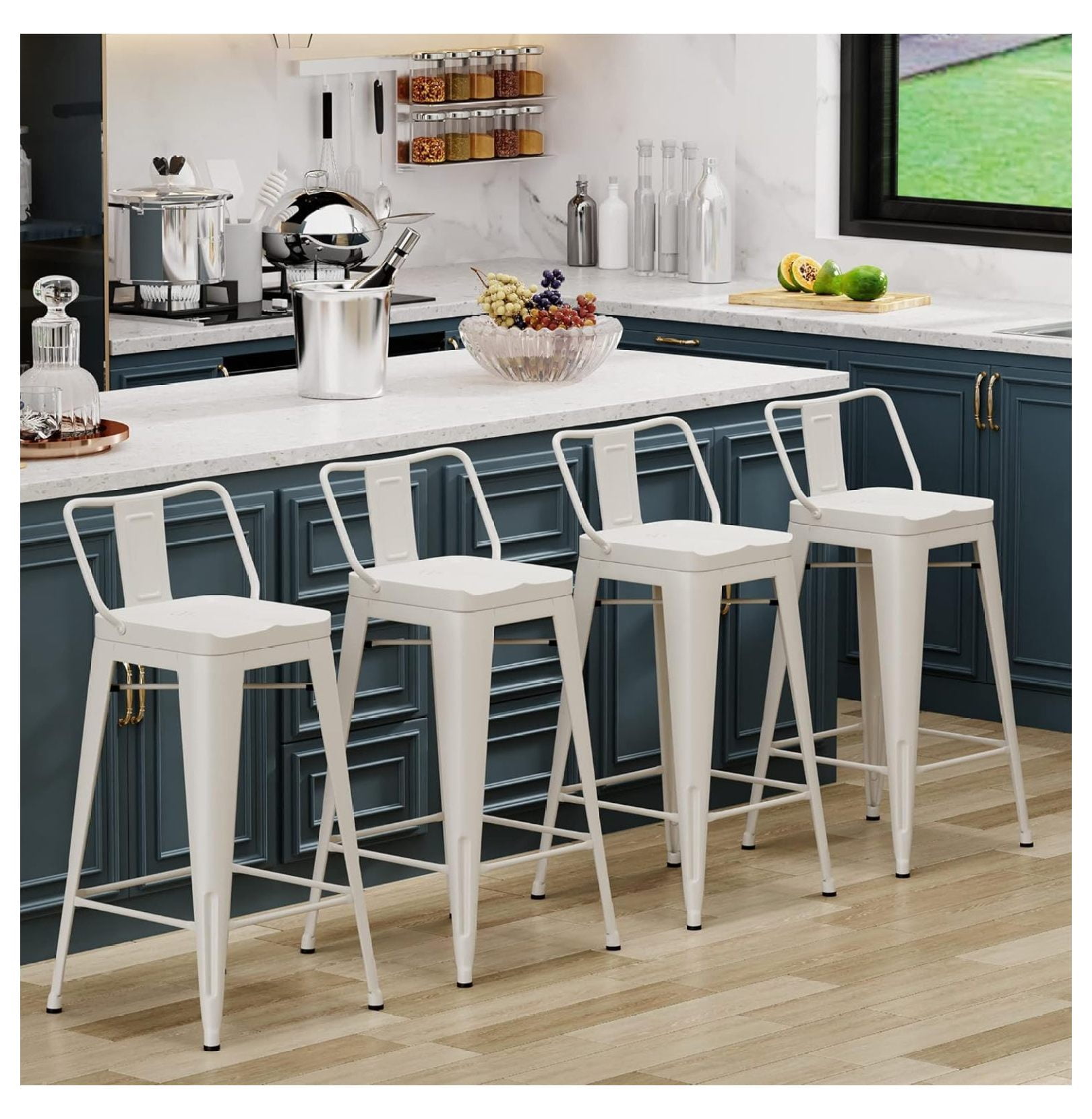 Industrial Exterior Bar Stool Outdoor Stools Black Industrial