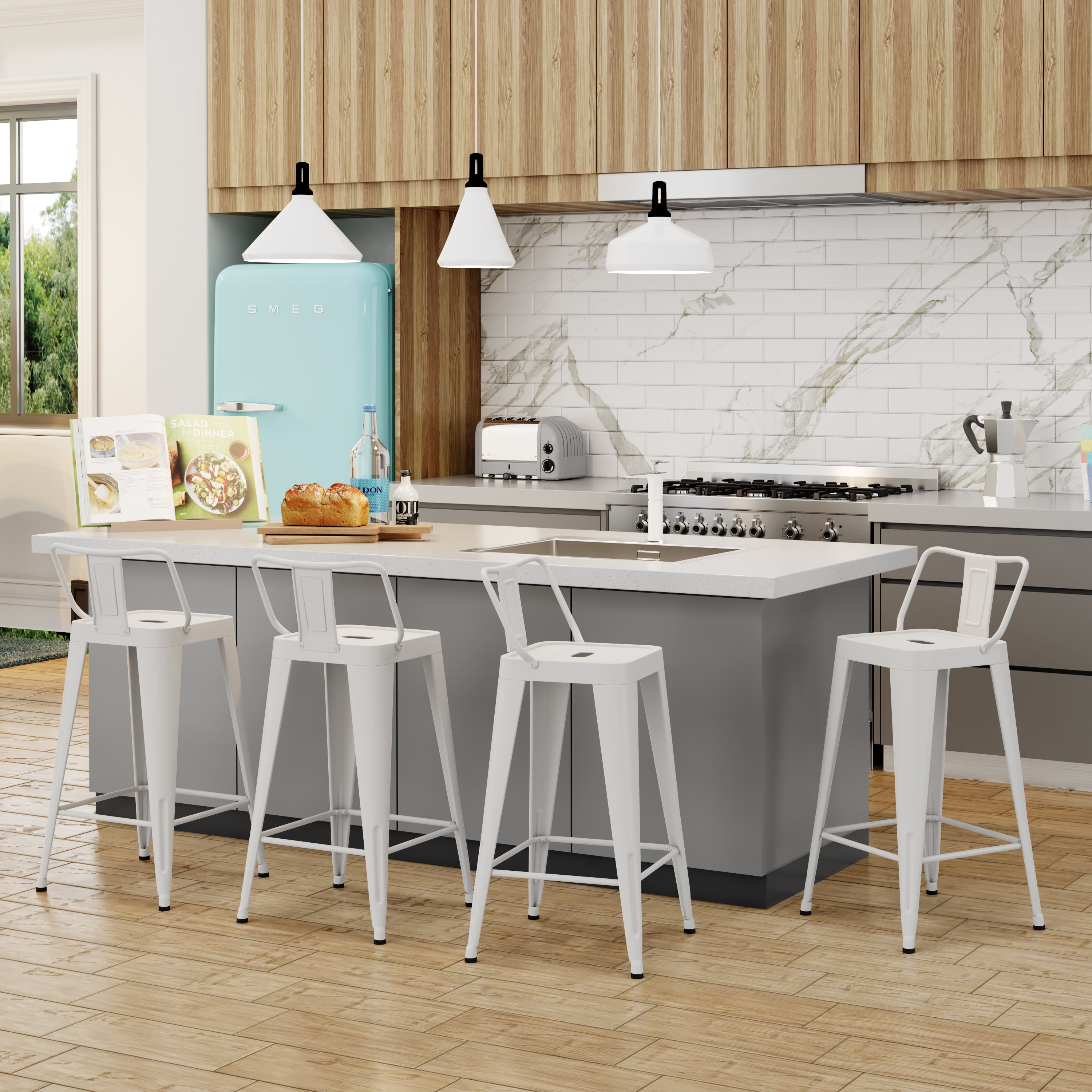 Metal Stool Set Of Counter Height Chairs Folding Kitchen Island