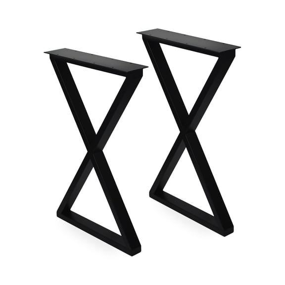 Metal Bar Table Legs, 36 Inch Heavy Duty Dining Table Leg with Adjustment Feet Furniture Legs, Black, Set of 2