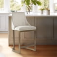 thumbnail image 1 of Metal Base Counter Stool with Curved Design / In Kitchen, Stylish and Comfortable, 1 of 5