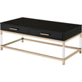 thumbnail image 1 of Metal Base Framed Coffee Table, Black and Gold, 1 of 5