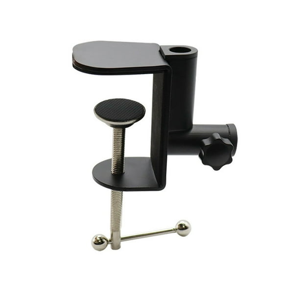 Metal Base Table Lamp I-Clip Cantilever Bracket Base Desktop Fixed Bracket Clip Black Smile Home
