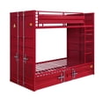 thumbnail image 1 of Metal Base Twin Turdle with Slat System and Cremon Bolts Red, 1 of 6