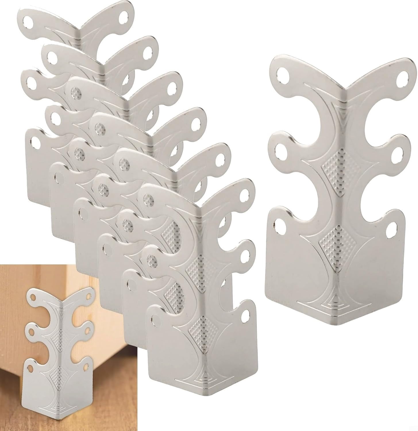 Metal Baseboard Protector Metal Baseboard Corner Protectors, 24-Piece Vintage Solid Brass ...