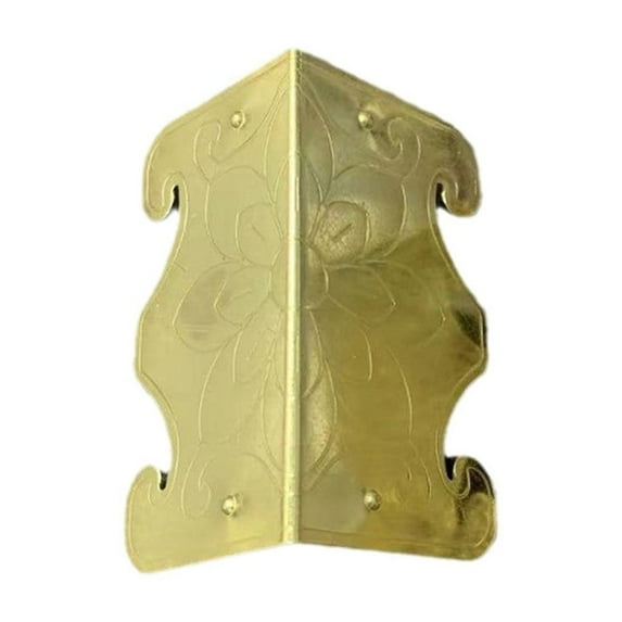 Metal Baseboard Corner Protectors Solid Brass Edge Guards Decorative Furniture Hardware for Wood Cabinet Doors