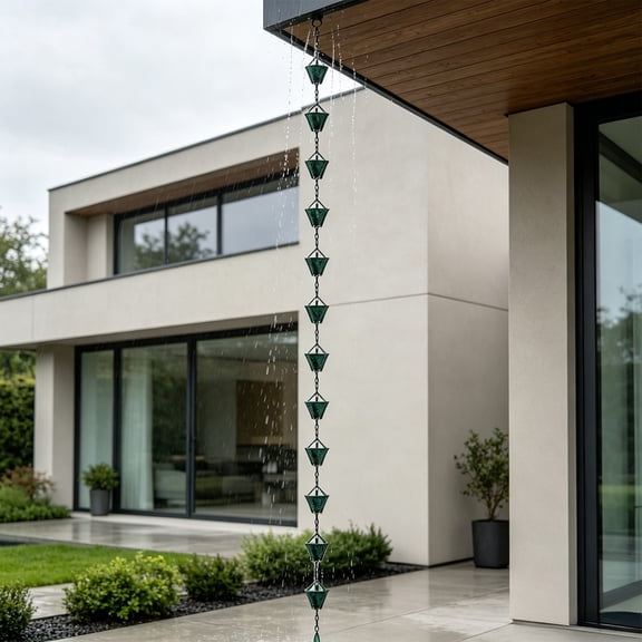 Metal Basket Rain Chain Downspout Replacement, Decorative Iron Gutter ...