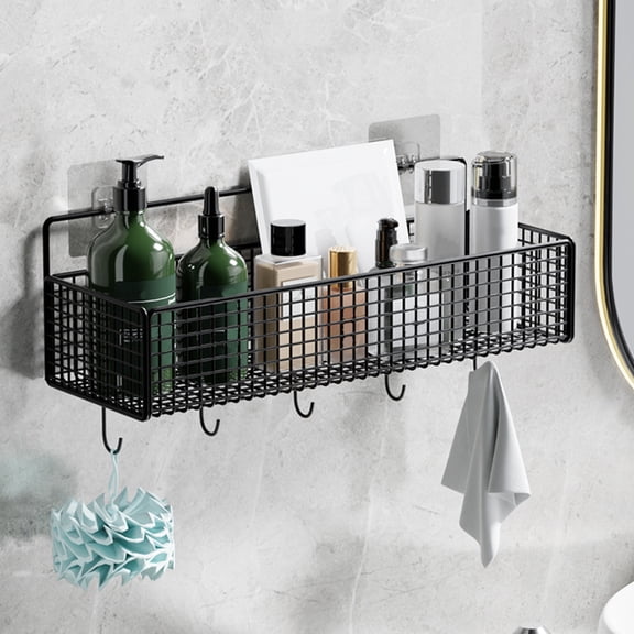 Metal Basket Wall Basket For Storage Sundries Basket Kitchen Seasoning Rack Shower Toiletries Basket Kitchen Accessories Sundries Basket