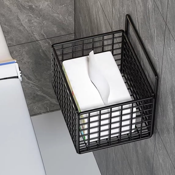 Metal Basket Wall-Mounted Hanging Kitchen Baskets Shower Organizer Sundries Basket Kitchen Seasoning Rack Shower Toiletries Basket Shelf Storage for Kitchen Food Pantry Bathroom