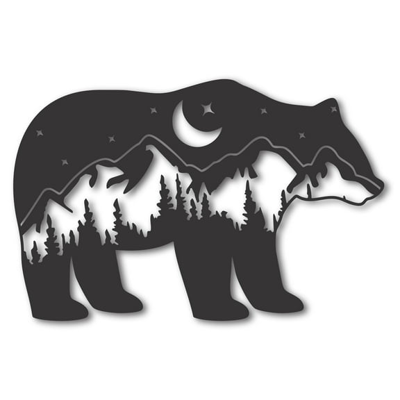 Metal Bear Mountain Wall Art 12
