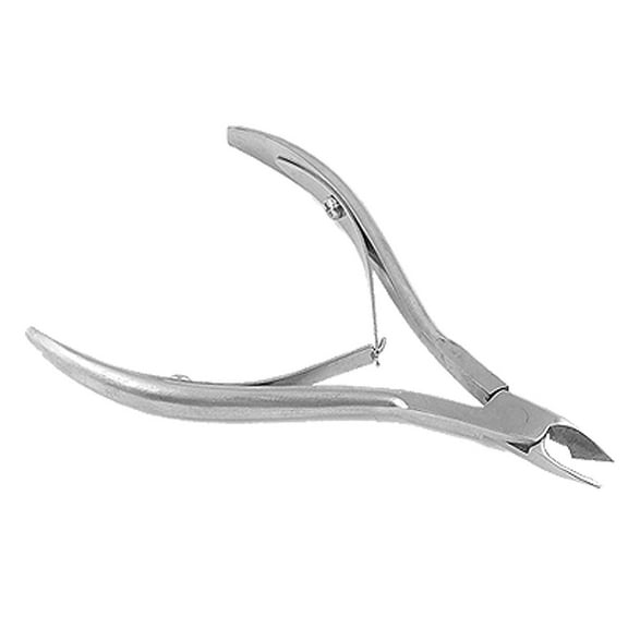 Unique Bargains Metal Beauty Tool Hangnail Pusher Cuticle Nippers Full Jaw Single Spring