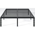 thumbnail image 1 of Metal Bed Frame,Full Size Bed Frame with Storage Space,Heavy Duty Sturdy Mattress Foundation,Easy Assembly,No Box Spring Needed, Black,18 Inch,Full, 1 of 8