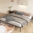 thumbnail image 1 of Metal Bed Frame King Size, No Box Spring Needed, Black With A Sleek Appearance Spring, Finish, Modern And Elegant Style, 1 of 4