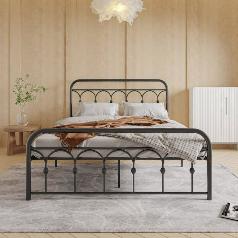 Solid wrought sales iron beds