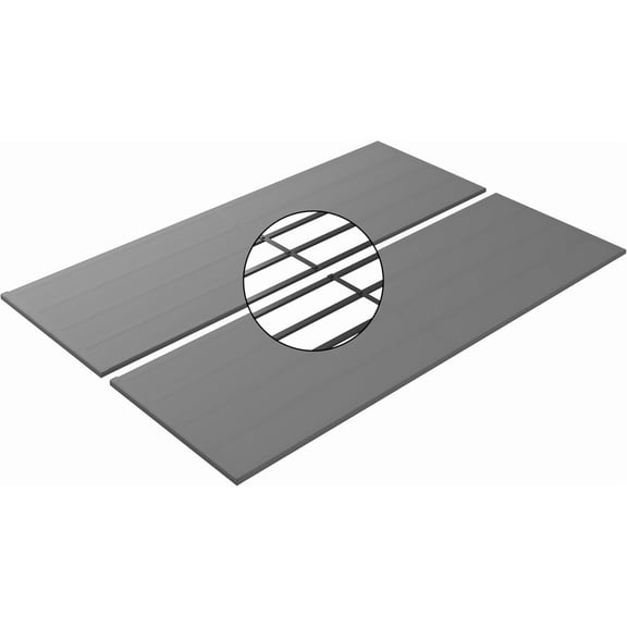 Metal Bed Slat Compact Fabric Covered Vertical Mattress Support Bunkie Board, Box Spring Replacement, Grey