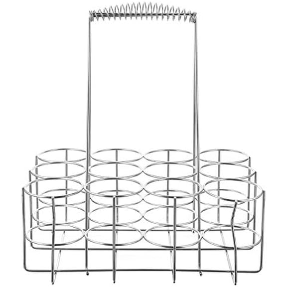 Metal Beer Bottle Carrier 12 Pack - Sturdy Handle Portable Beer Caddy for Craft and Soda Bottles - Compact Six Pack Holder for Outdoor Parties and Bbqs$$Home Decor, Kitchen, & Other