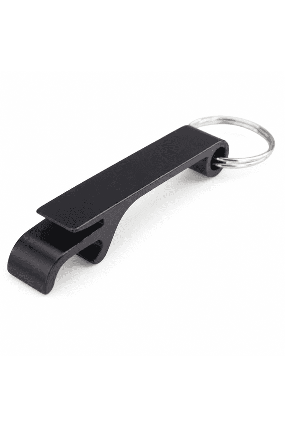 Metal Beer Bottle Opener Aluminum Keychain Pocket Bottle Openers with Key Ring for Bar Beverage Can for Men Women (Black)